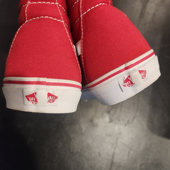 Men Vans SK8-Hi Canvas 'Formula One Red' Size 11 - Picture 6 of 7